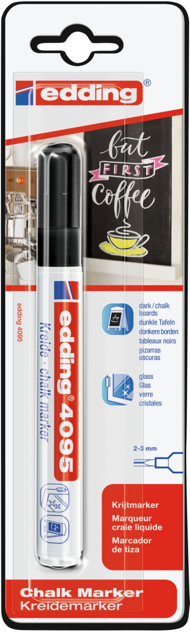 Edding 4095 Chalk Marker Medium Bullet 2-3 Mm Black