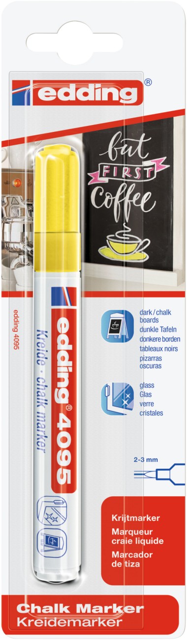 Edding 4095 Chalk Marker Medium Bullet 2-3 Mm Yellow