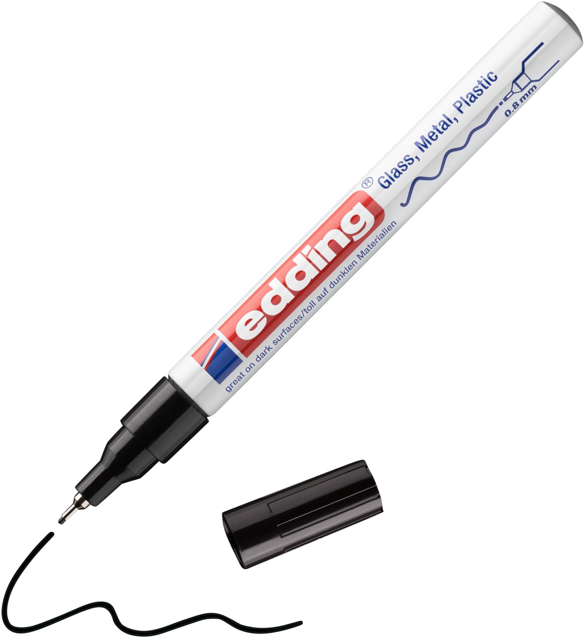 Edding 780 Permanent Paint Marker Black Fine Bullet 0.80 - 0.80 Mm Water-Resistant