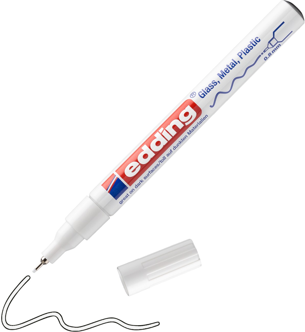 Edding 780 Permanent Paint Marker White Fine Bullet 0.80 - 0.80 Mm Water-Resistant