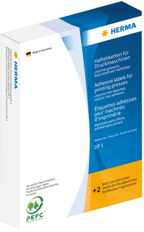 HERMA Selbstklebende Etiketten 3150 Weiß Quadratisch 50 x 50 mm 170 Blatt à 6 Etiketten