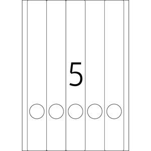 Thumbnail - HERMA Ordneretiketten 4830 Weiß DIN A4 38 x 297 mm 25 Blatt à 5 Etiketten
