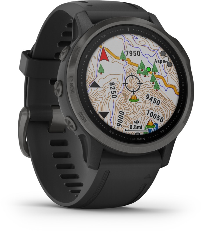 Garmin Fenix 6S Sapphire Multisport GPS Watch Carbon Grey DLC/Black Band