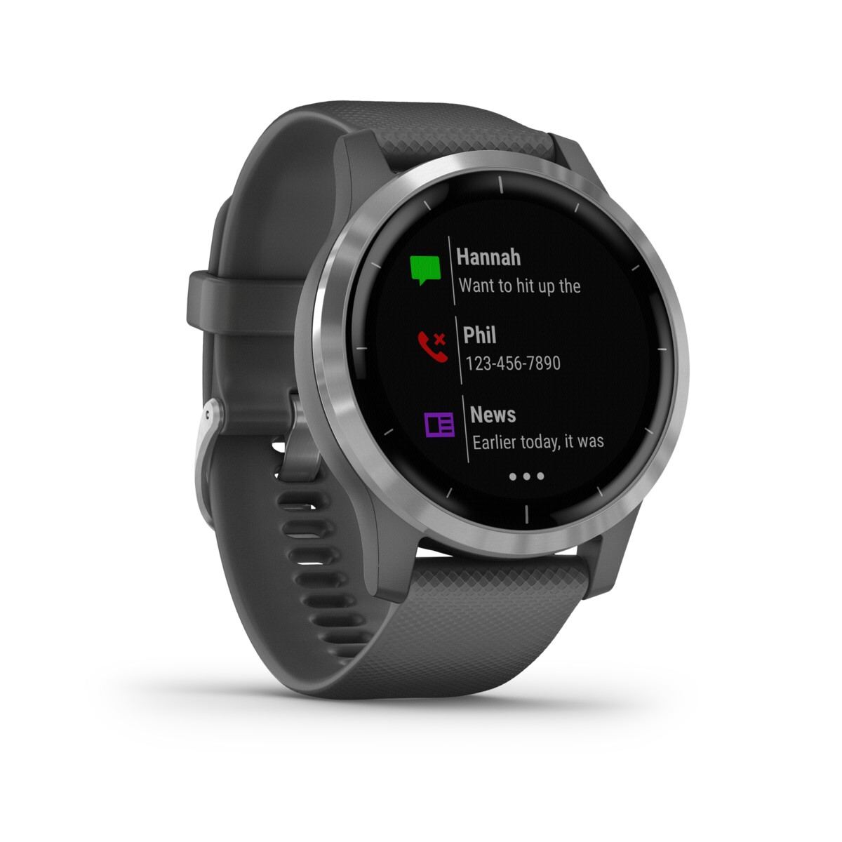 Garmin Sportuhr vivoactive 4 Grau, Silber