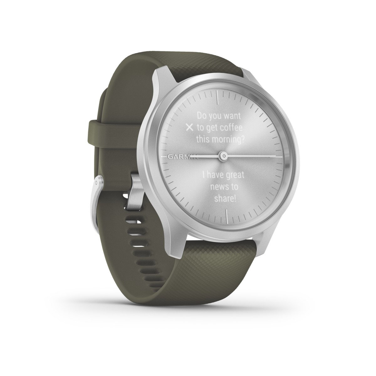 Garmin Sportuhr vivomove Style Silber, Grün