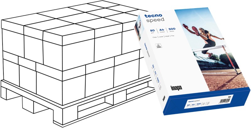 tecno Speed DIN A4 Druckerpapier Weiß 80 g/m² 120 Pack à 500 Blatt