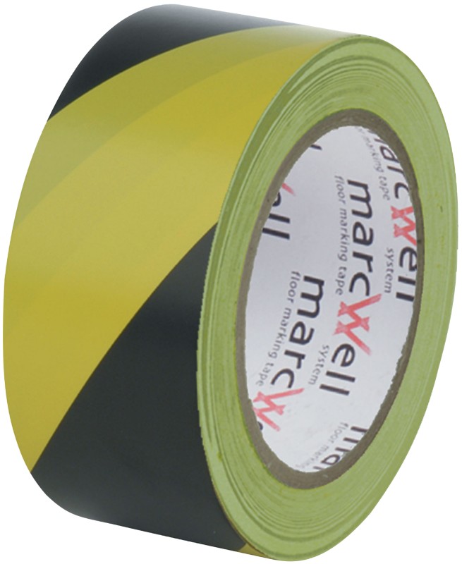 Pacplan Hazard Warning Tape HWT50YB 50 mm x 33 m Yellow, Black 18 Rolls