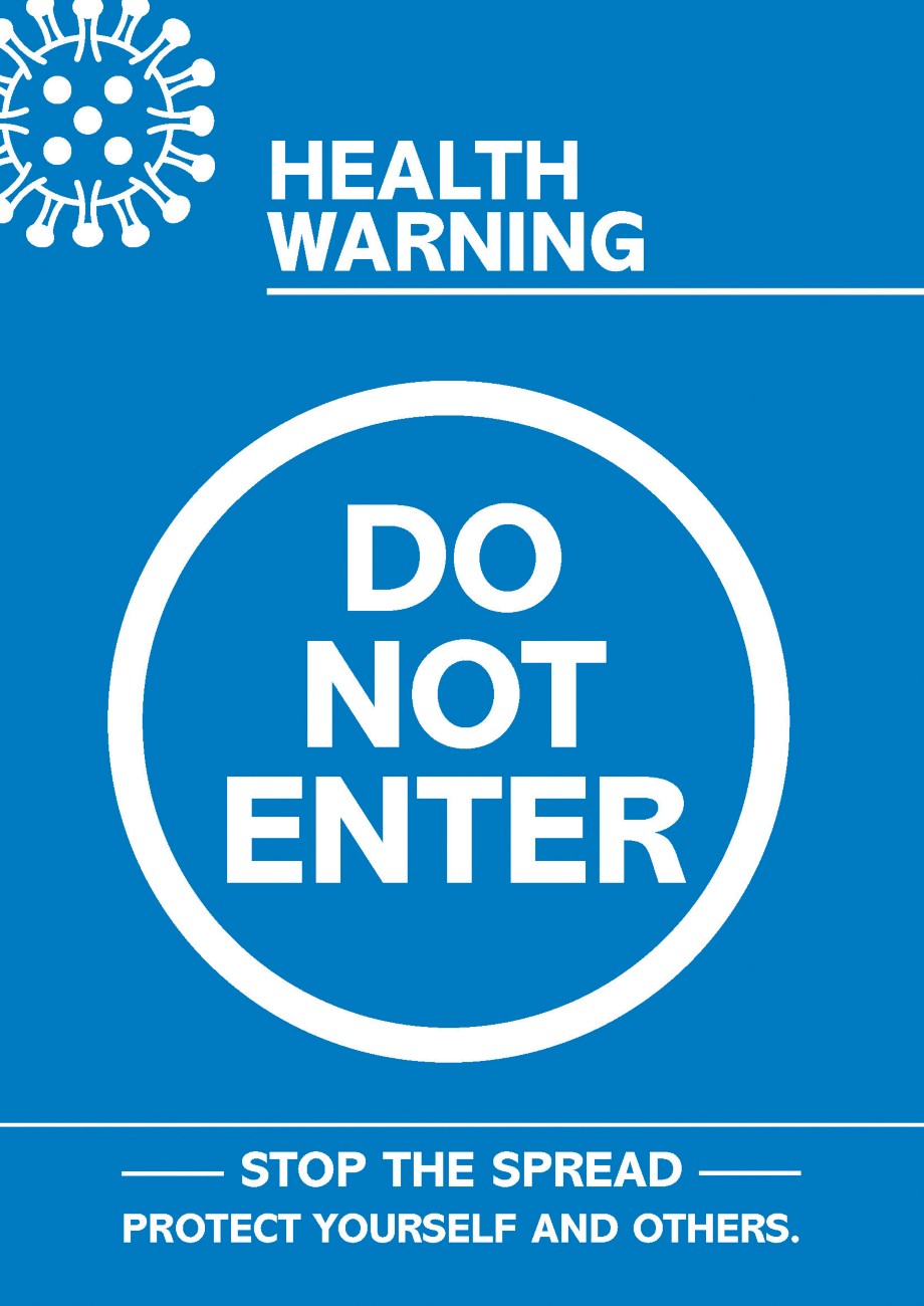 Seco Health And Safety Poster Health Warning - Do Not Enter Adhesive Plastic 29.7 X 42 Cm Cvp07-A3