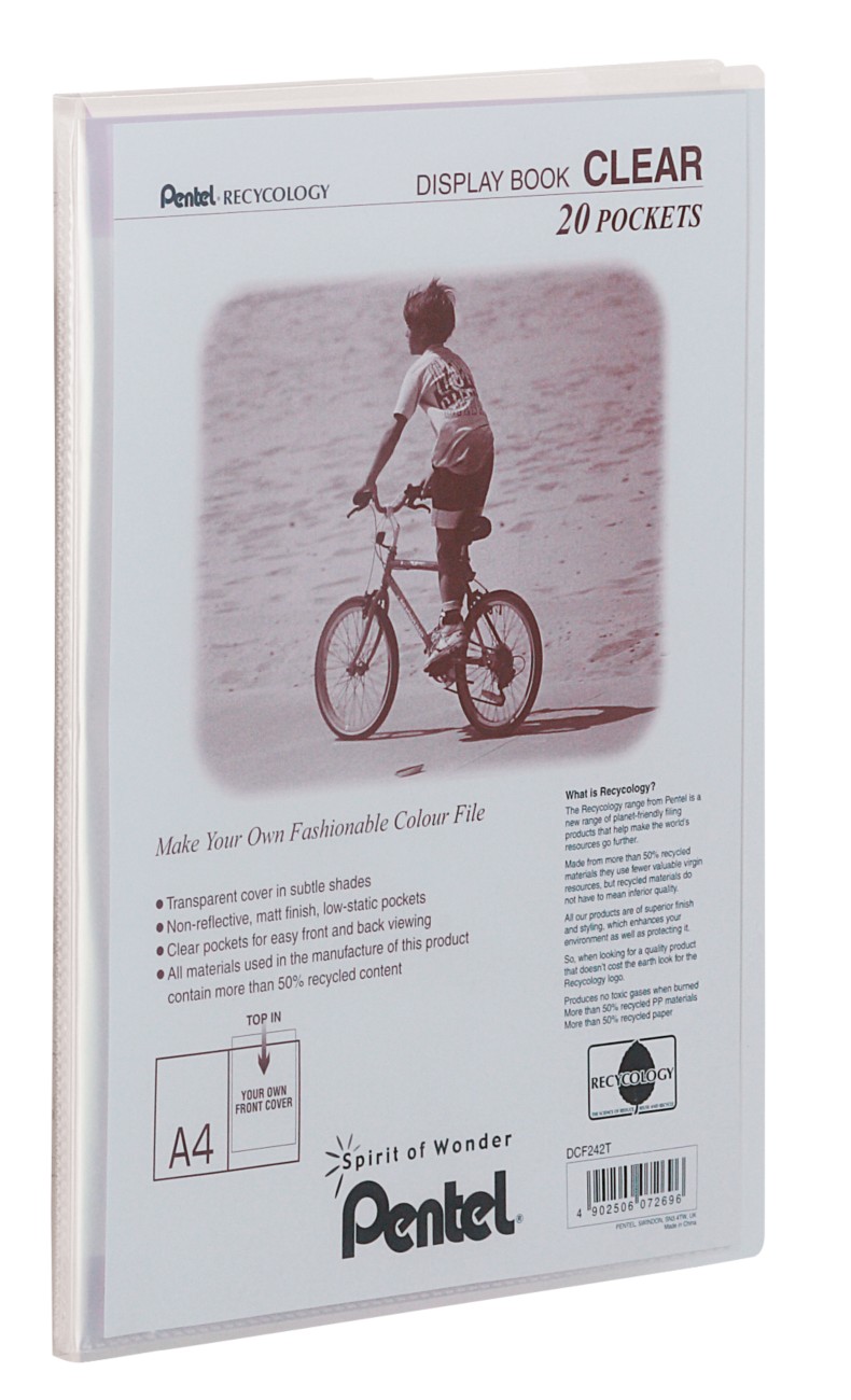 Pentel Display Book Recycology A4 Transparent Polypropylene 24 X 1.5 X 31 Cm