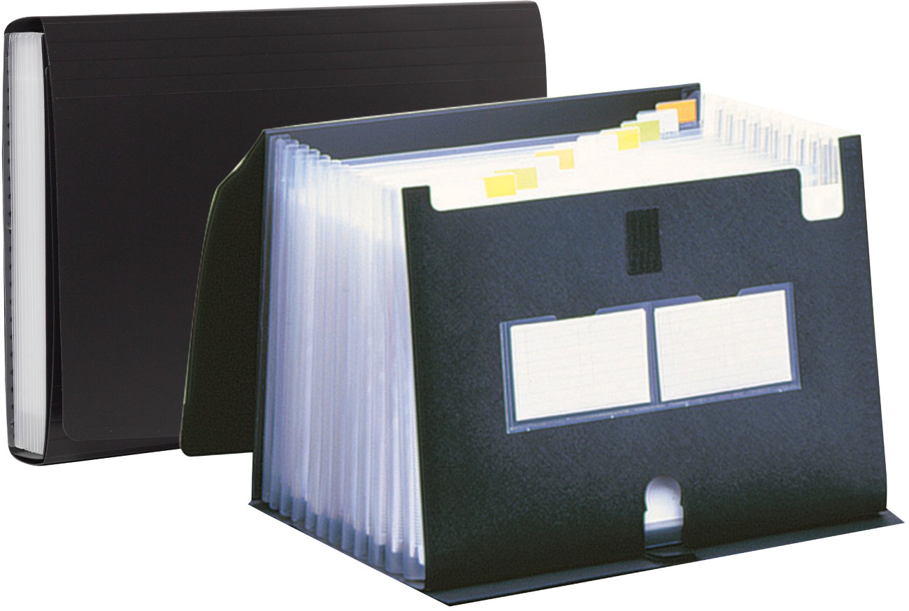 Pentel Expanding File Recycology A4 Black Polypropylene 33.5 X 4 X 25 Cm