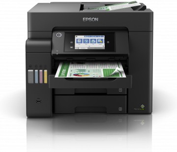 Thumbnail - Epson EcoTank ET-5850 Farb Tintenstrahl All-in-One Drucker DIN A4 Schwarz C11CJ29401