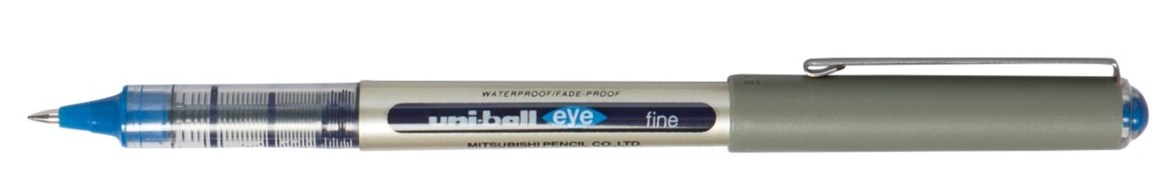 Uni-Ball Eye Ub-157 Non-Retractable Rollerball Pen Blue 0.5 Mm Medium Rollerball Non Refillable Pack Of 12