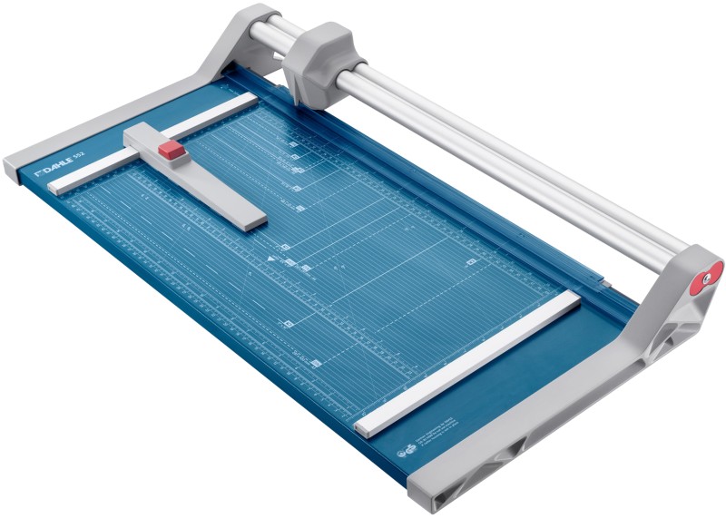 Dahle Professional Rollenschneidemaschine DIN A3 510 mm Selbstschärfendes Stahl-Rundmesser Blau 20 Blatt