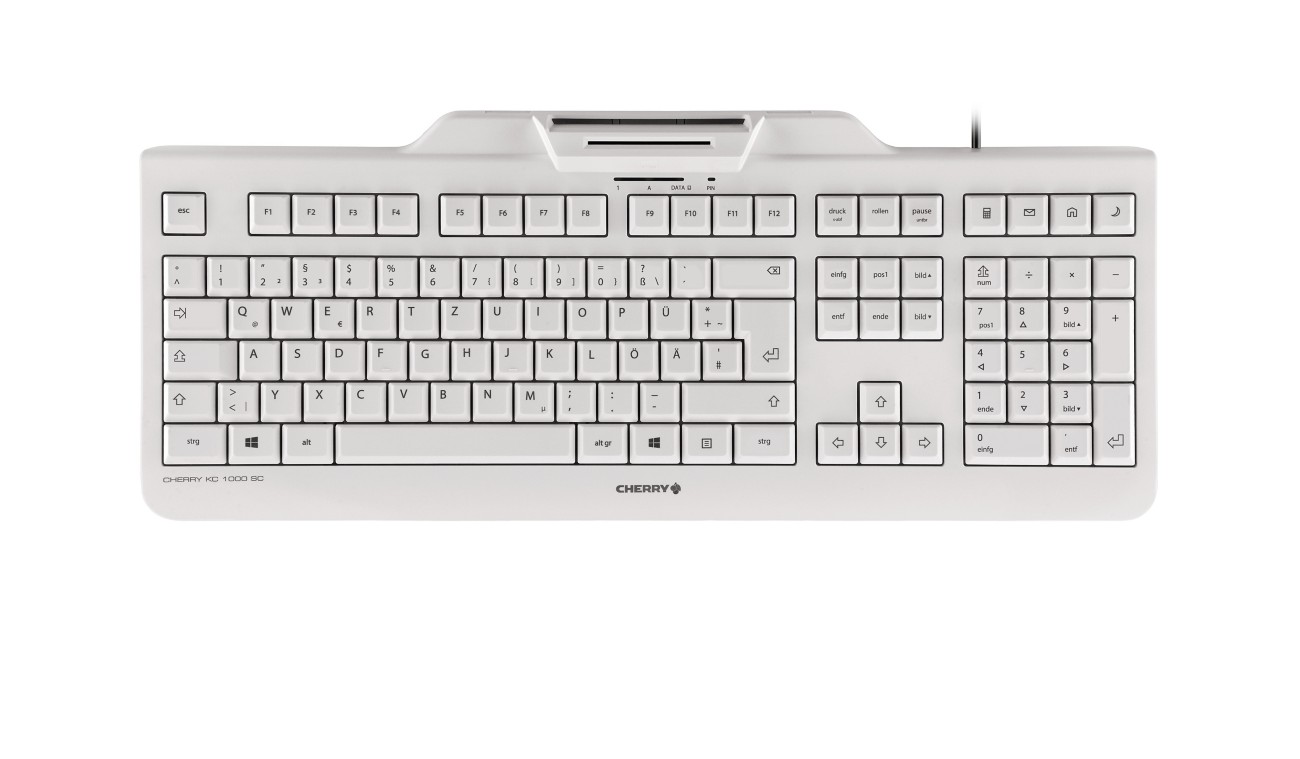 Thumbnail - CHERRY Tastatur KC 1000 SC JK-A0100DE-0 Verkabelt Grau QWERTZ (DE)