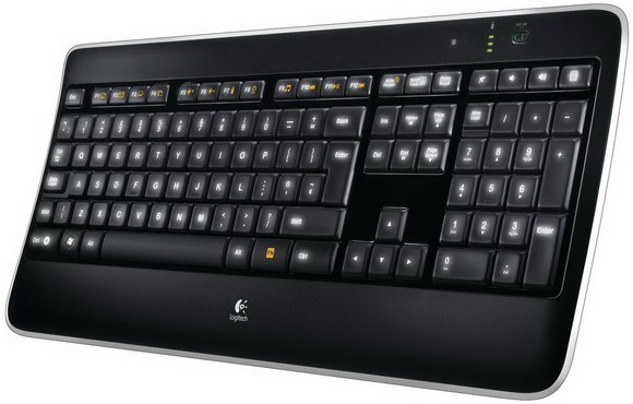LOGITECH Tastatur K800 QWERTY Schwarz Kabellos