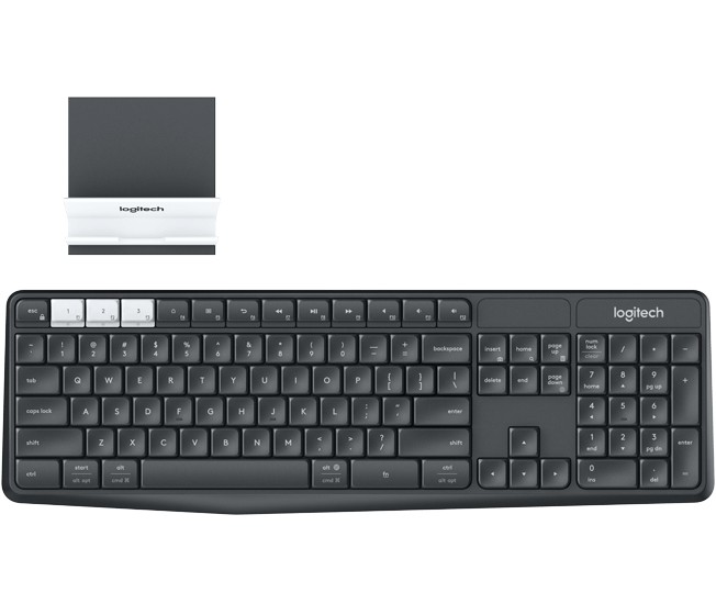 LOGITECH Tastatur K375s QWERTY Graphit Weiß Kabellos Bluetooth