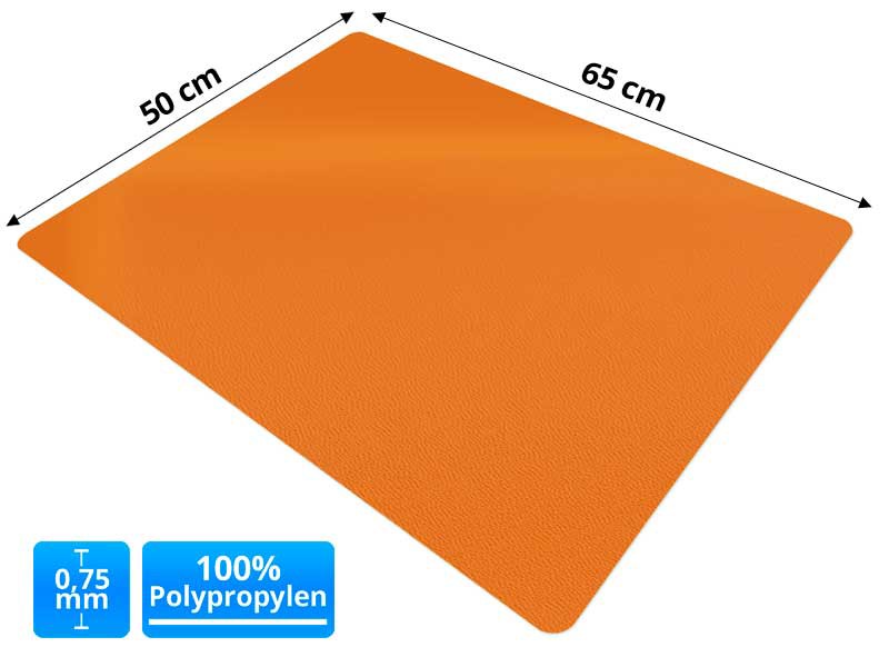 Office Marshal Schreibtischauflage Polypropylen Orange 650 x 500 mm