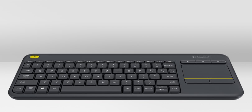 Logitech K400 Plus Kabellos  Tastatur-Maus-Set  QWERTZ Schwarz