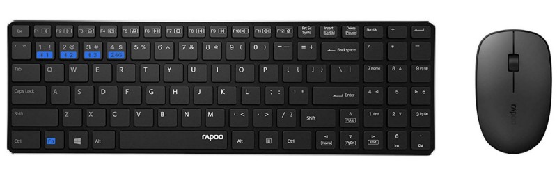  9300m Keyboard Rf Wireless + Bluetooth Qwertz German Black