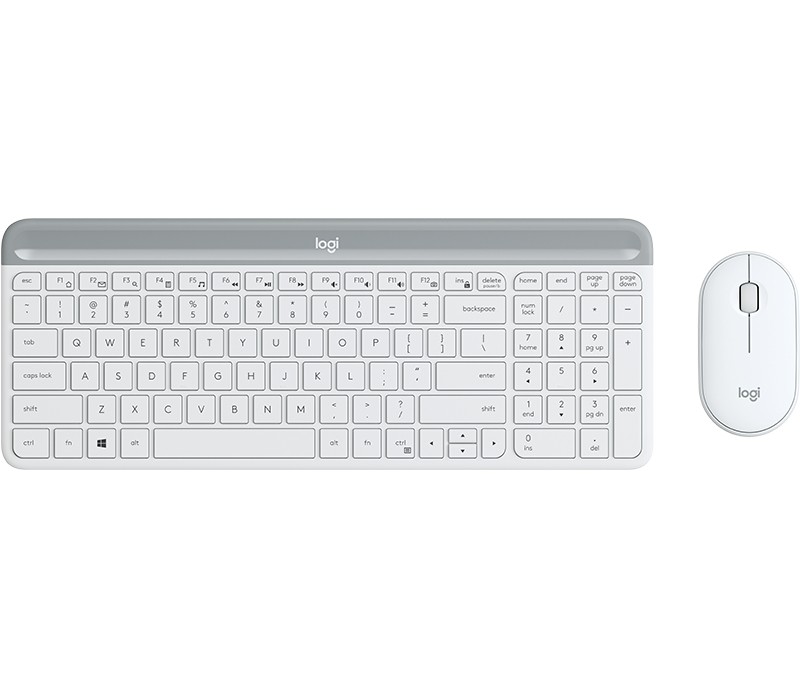 LOGITECH MK470 Kabellos Tastatur-Maus-Set QWERTY Nicht-gerade weiß