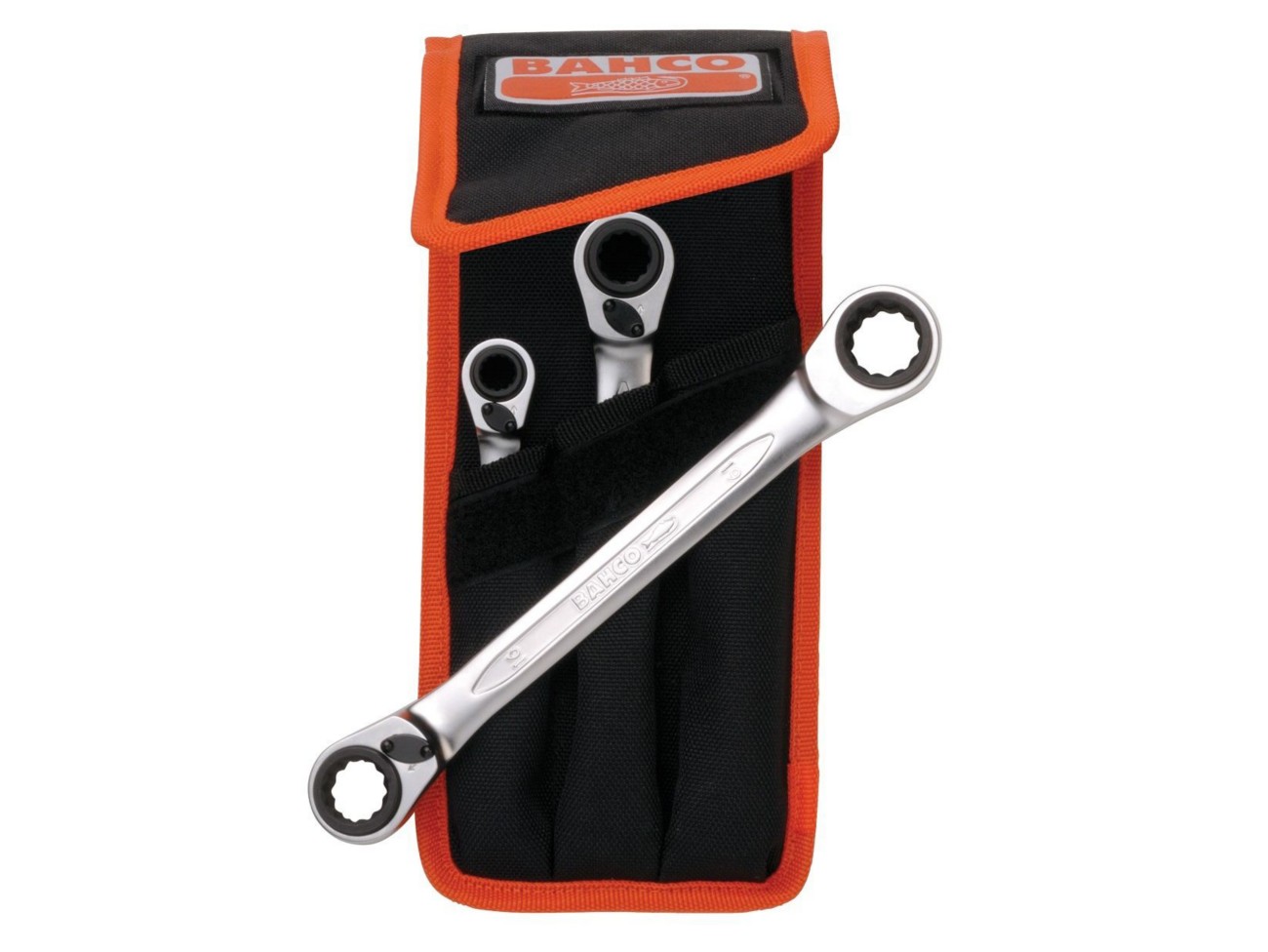 Bahco Bahs4rm3t Ratcheting Ring Wrench Set 12 Point 5° Alloy Steel Chrome Plated Pack Of 3