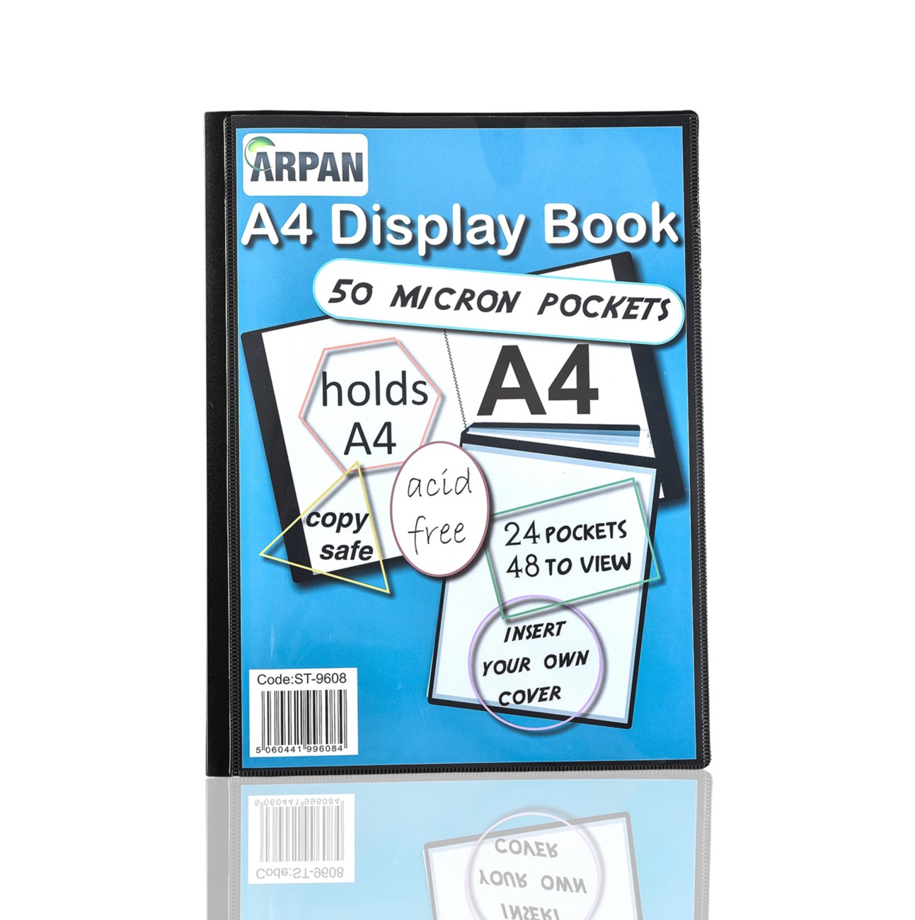 Arpan Black Display Book A4 Pockets Size 24