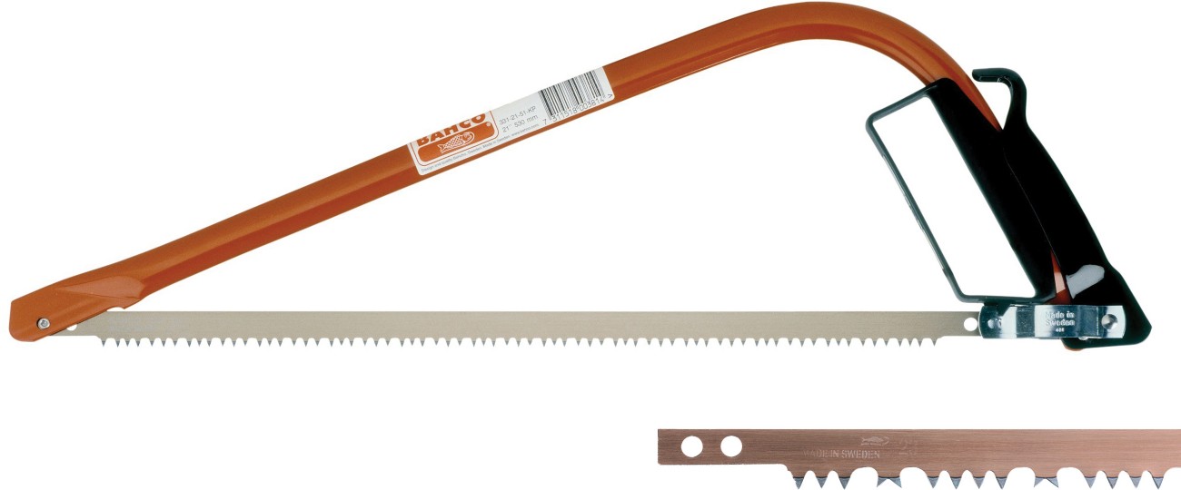 Bahco 331-21-51/23-21P Bowsaw 530mm (21in) with FREE 23/21 Green Wood Blade BAH - Image 10