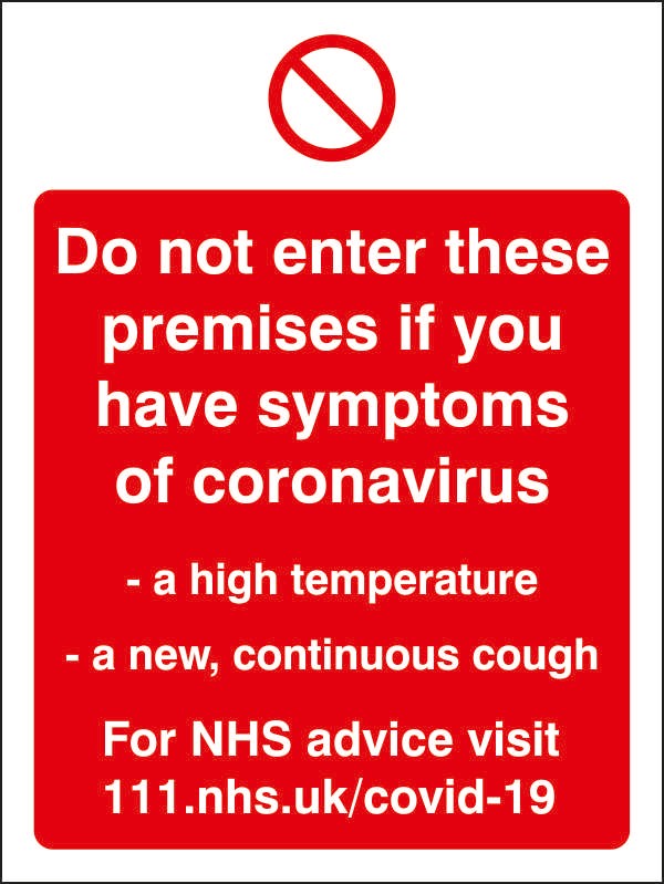 Seco Health And Safety Poster Do Not Enter Premises Adhesive Vinyl 20 X 30 Cm P409sav