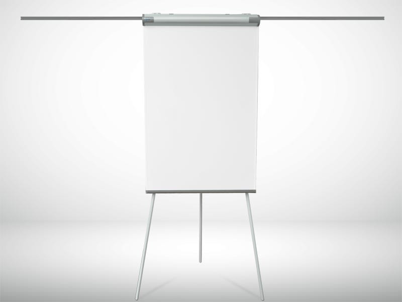 Master of Boards Flipchart Coyote PRO Grau 68 x 105 cm Magnetisch, Stiftablage Grau