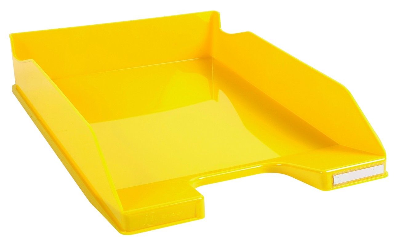 Exacompta Letter Tray Combo Midi Glossy Yellow Pack Of 6