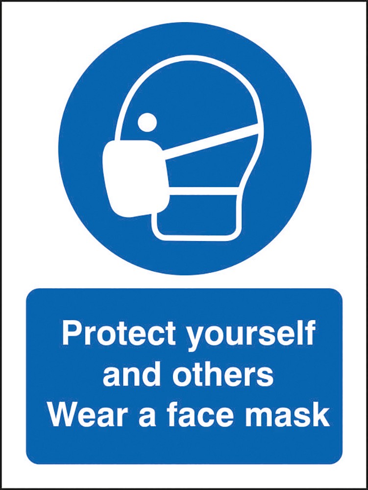 Seco Health And Safety Sign Face Masks Must Be Worn Adhesive Vinyl 20 X 30 Cm