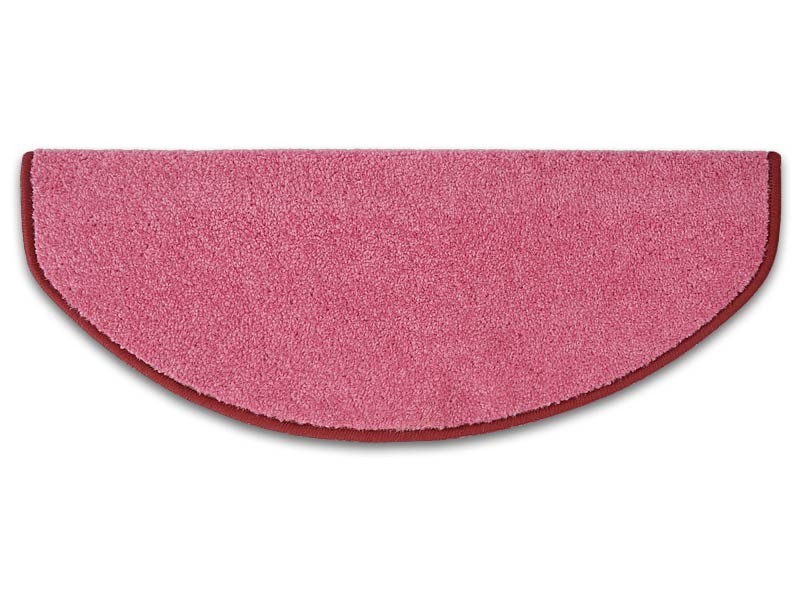 Floordirekt Step Stufenmatte Dynasty Velours Polypropylen, Filz Pink 650 x 235 mm Halbrund