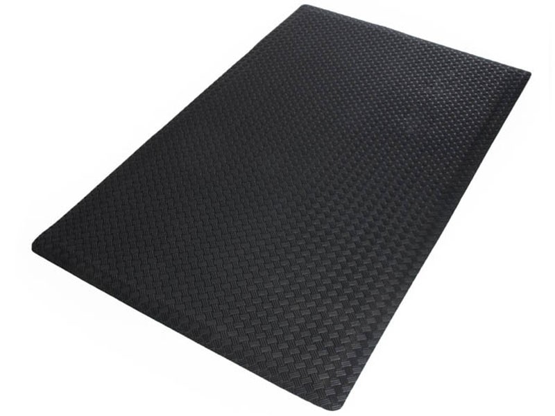 etm Anti-Ermüdungsmatte Heavy-Duty TireTuff PVC, Vinyl Schwarz 600 x 900 mm