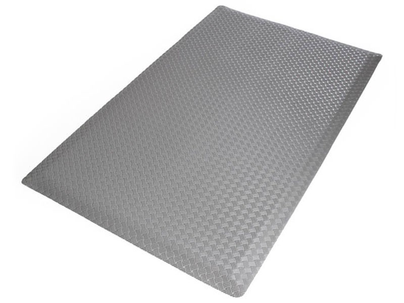 etm Anti-Ermüdungsmatte PVC (Polyvinylchlorid), Vinyl Heavy-Duty TireTuff Grau 60 x 90 cm