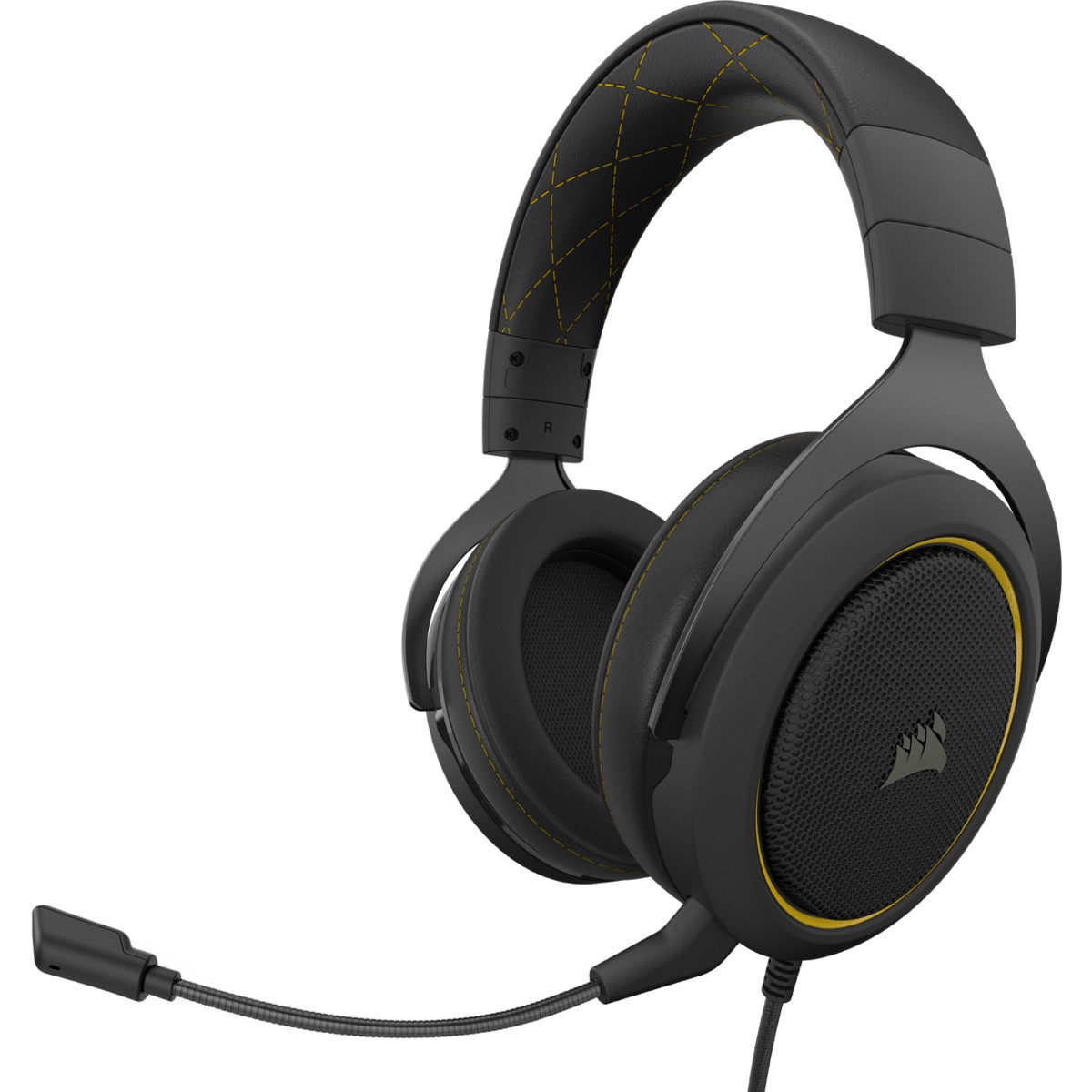 Corsair HS60 PRO Gaming-Kopfhörer Verkabelt Kopfbügel Geräuschunterdrückung mit Mikrofon Gelb mit Mikrofon