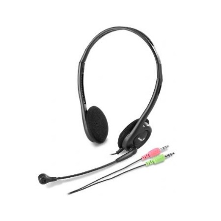 Genius HS-200C Kopfhörer Verkabelt Über das Ohr Schwarz mit Mikrofon