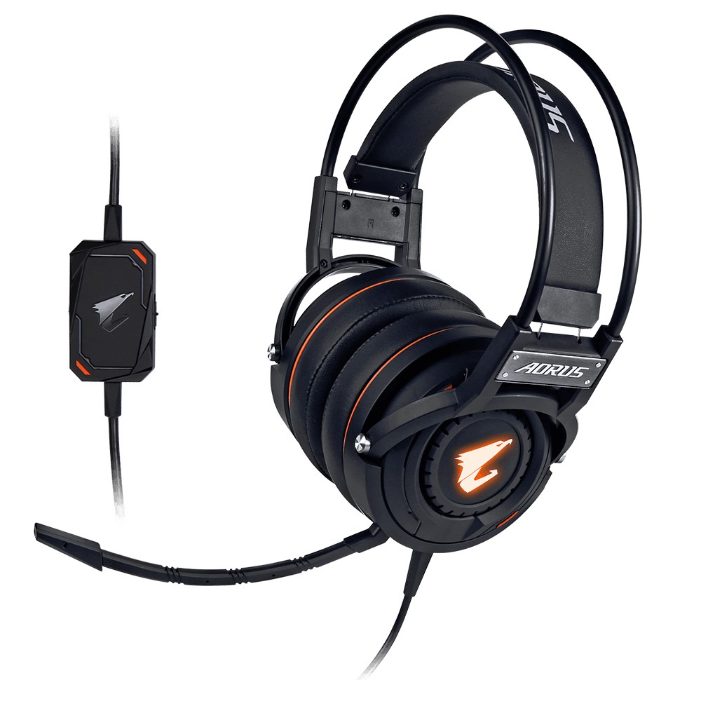 Gigabyte Aorus H5 Kopfhörer Verkabelt Über das Ohr Schwarz mit Mikrofon USB