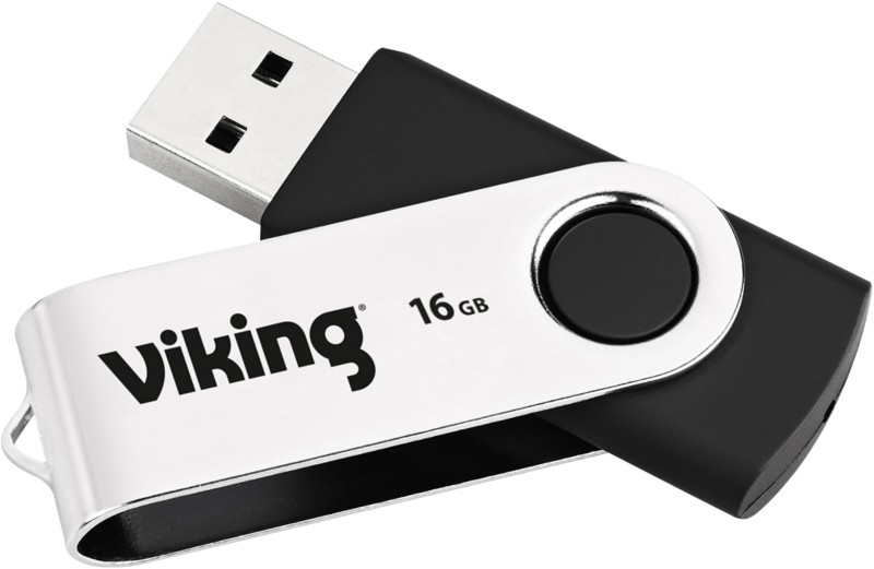 Viking USB-Stick USB 2.0 16 GB Silber, Schwarz