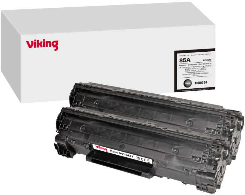 Viking 85A Kompatibel HP Tonerkartusche CE285AD Schwarz Duopack 2 Stück