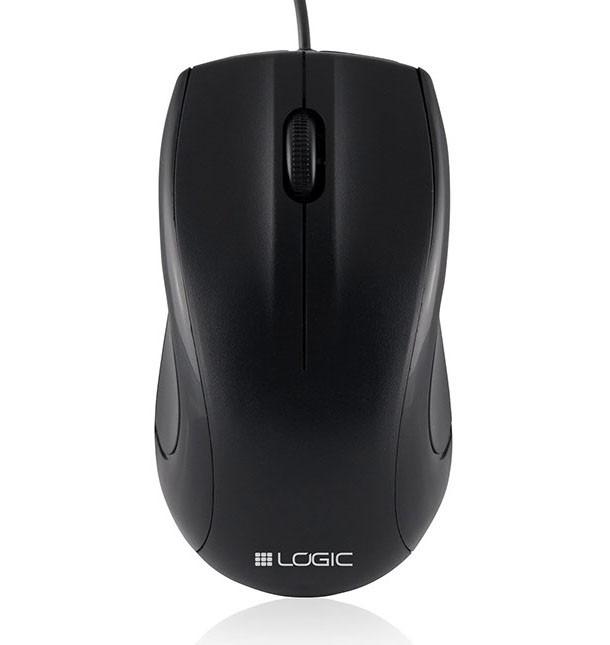 LOGIC Verkabelt Optisch USB Maus Schwarz