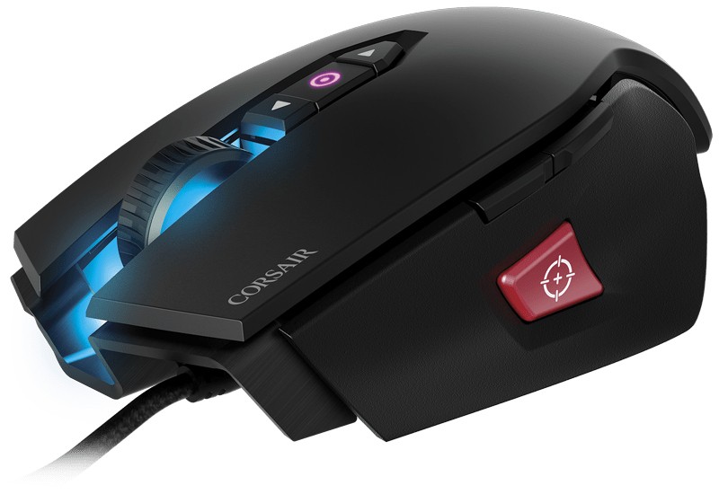 Corsair M65 PRO Optische USB Kabelgebundene Maus 1.8 m Kabel für Rechtshänder Schwarz