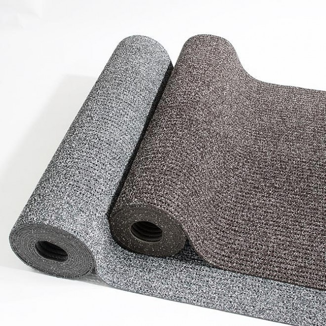 Thumbnail - etm Sicherheitsmatte PES, Glasgarn, PVC Grau 1200 x 2500 mm