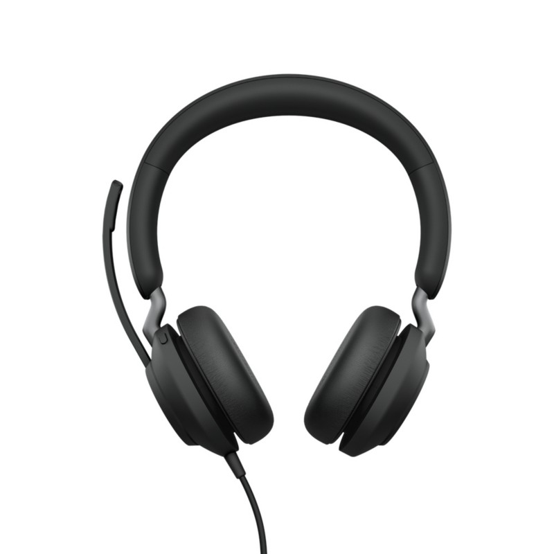 Jabra Verkabelt Headset Kopfbügel USB Ohne Bluetooth Mit Mikrofon Stereo Evolve2 40 Schwarz