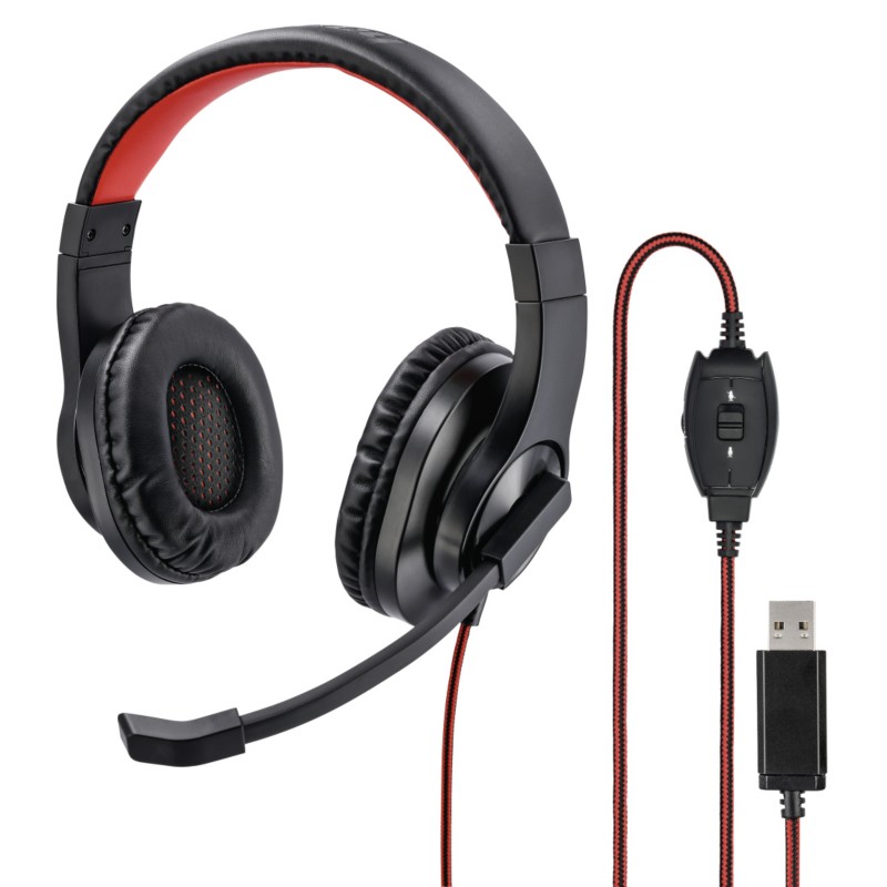 Image of Hama HS-450 Headset Verkabelt Über das Ohr Schwarz mit Mikrofon