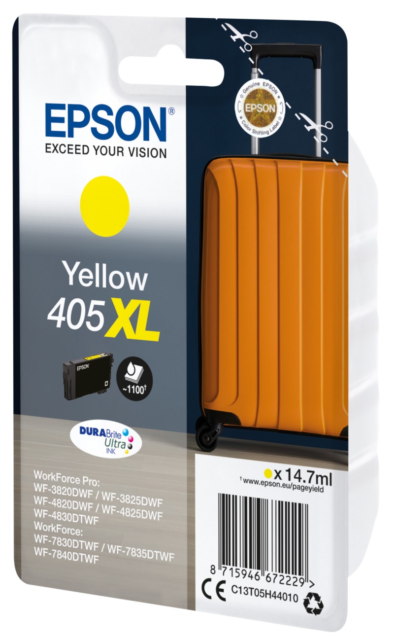 Epson 405XL Original-Tintenpatrone C13T05H440 Gelb