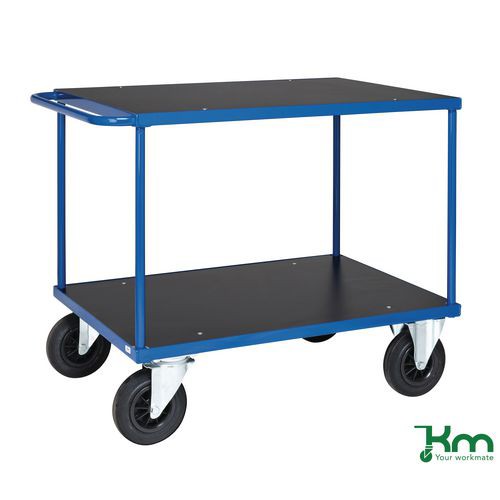 Slingsby Mobile Heavy Duty Trolley With 2 Tiers Steel Blue 800 X 1300 X 870 Mm