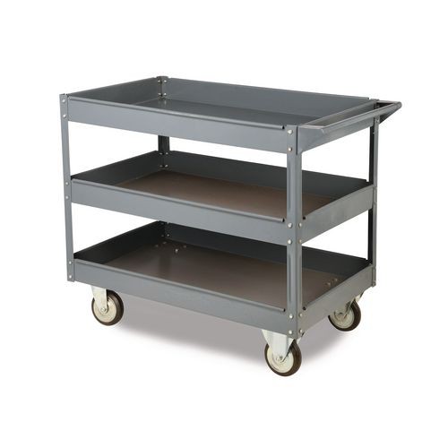 Slingsby Mobile Trolley With 3 Tiers Steel Grey 620 X 1020 X 820 Mm