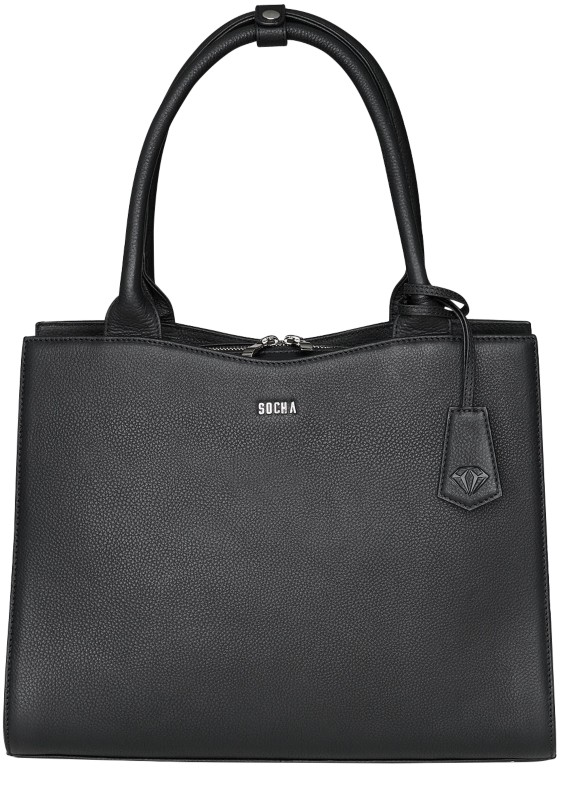 SOCHA Laptop-Tasche Diamond 14 " Leder Schwarz 39 x 12 x 29 cm