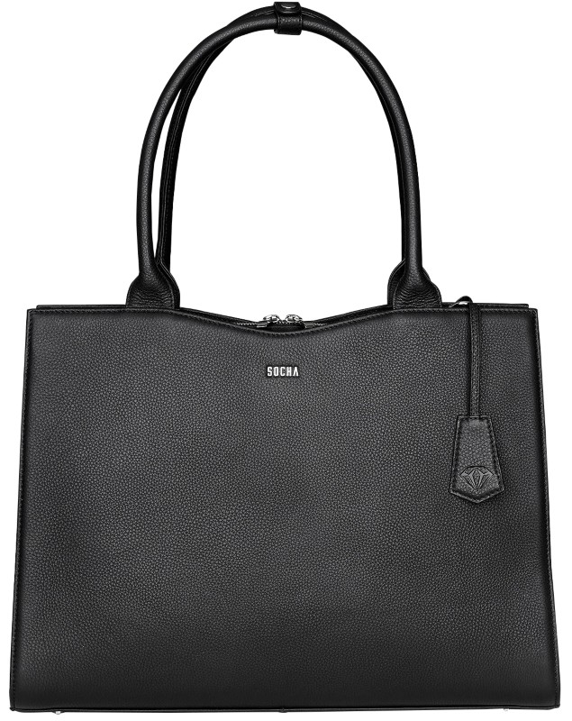 SOCHA Laptop-Tasche Diamond 15,6" Leder Schwarz 44 x 13 x 31 cm