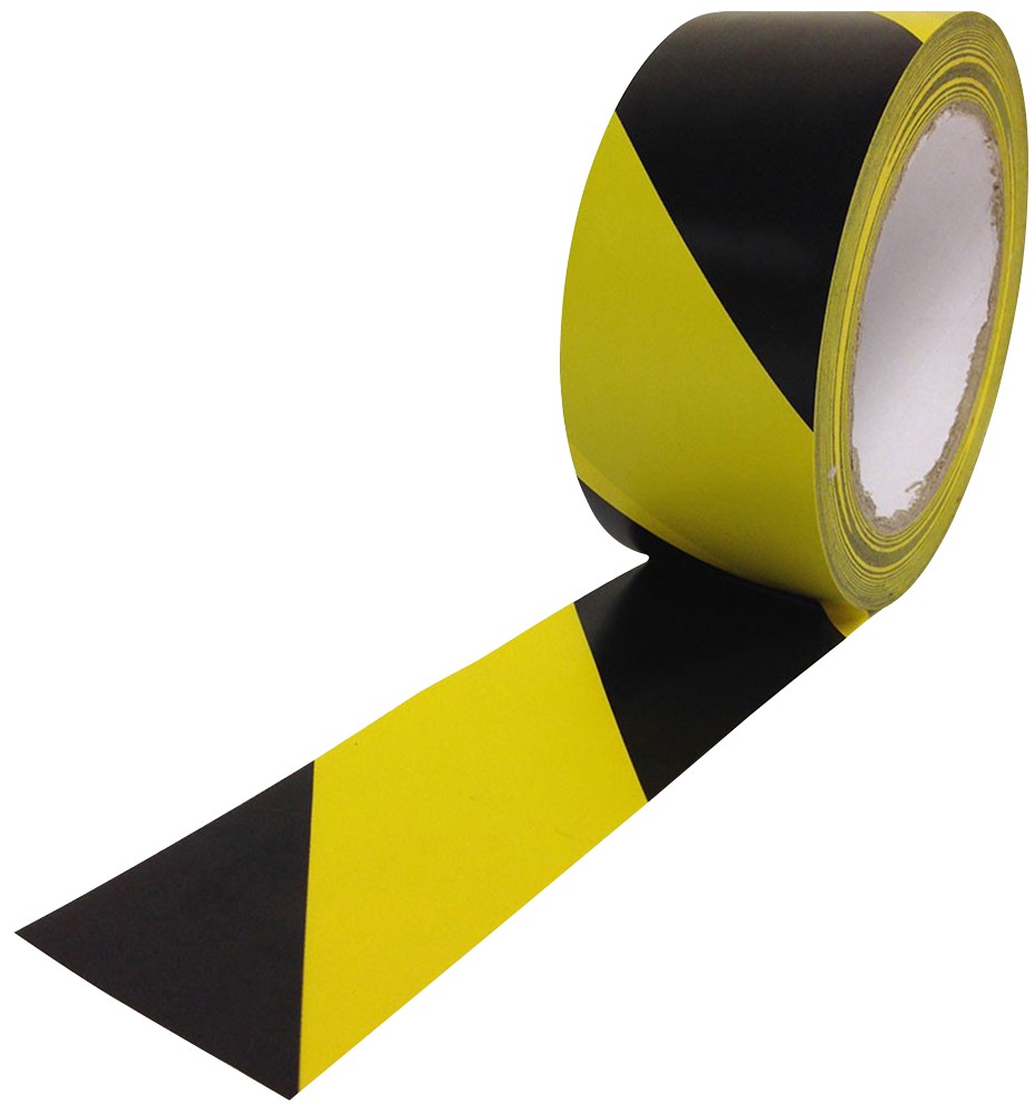 Hazard Warning Safety Tape 48mm x 33m Black & Yellow